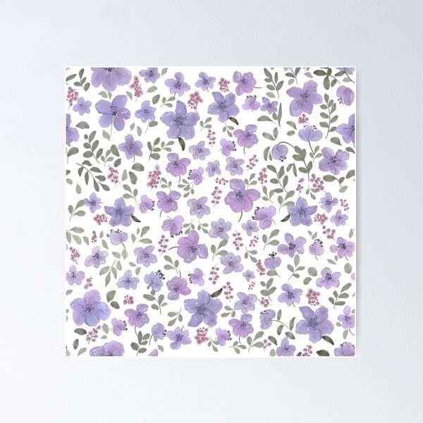 Item preview, Purple Small Blooms Illustration designed and sold by MercuryV.