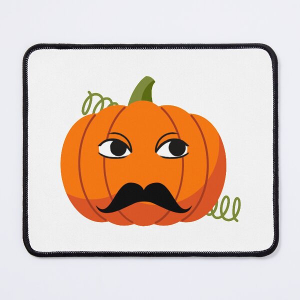 Item preview, Jack O'Lantern Moustache Cute Funny Happy Hallowe'en Thanksgiving Movember Veggie Humour Pumpkin designed and sold by H3designs.