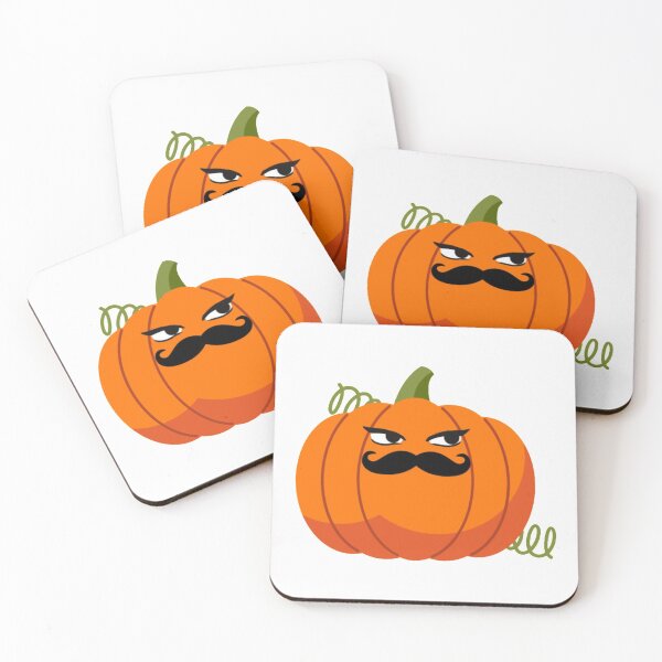 Item preview, Jack O'Lantern Moustache Cute Funny Happy Hallowe'en Thanksgiving Movember Veggie Humour Pumpkin designed and sold by H3designs.