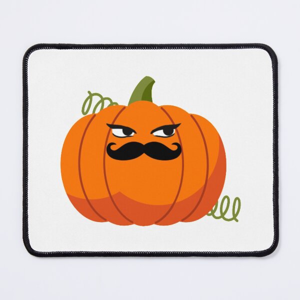 Item preview, Jack O'Lantern Moustache Cute Funny Happy Hallowe'en Thanksgiving Movember Veggie Humour Pumpkin designed and sold by H3designs.