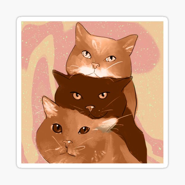 Pink Kitties  Sticker