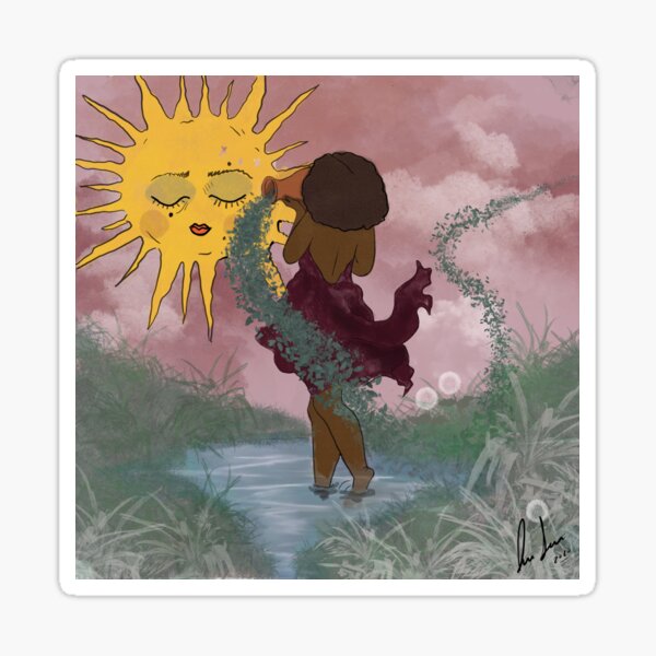 Yellow Sun Sticker