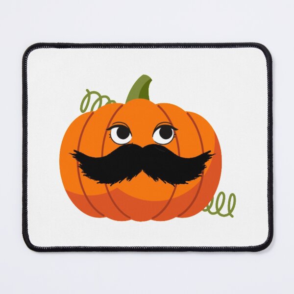 Item preview, Jack O'Lantern Moustache Cute Funny Happy Hallowe'en Thanksgiving Movember Veggie Humour Pumpkin designed and sold by H3designs.