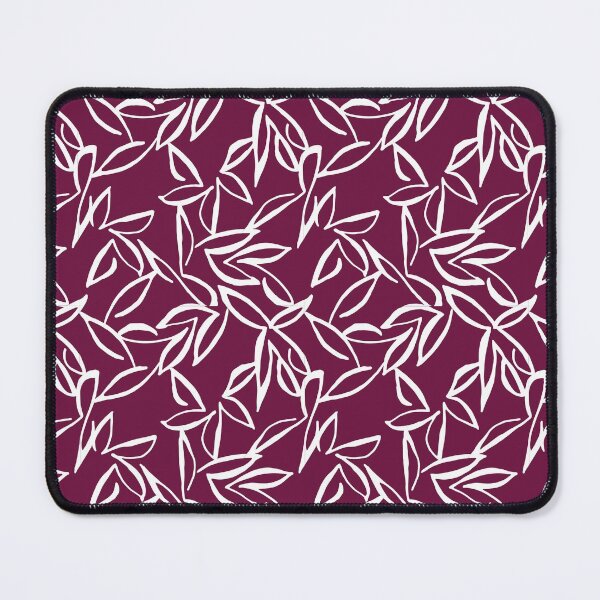 Item preview, White Leaves on Maroon designed and sold by JazzPWall.