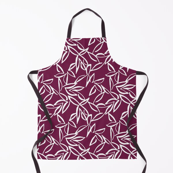 Item preview, White Leaves on Maroon designed and sold by JazzPWall.