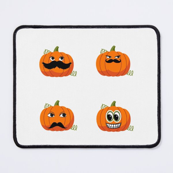 Item preview, Jack O Lantern Moustache Cute Funny Happy Hallowe'en Thanksgiving Movember Pumpkin Pattern designed and sold by H3designs.