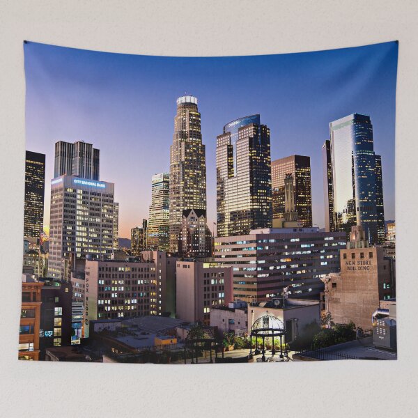 Item preview, Los Ángeles Skyline Downtown CA Atardecer designed and sold by Piper-Deals.