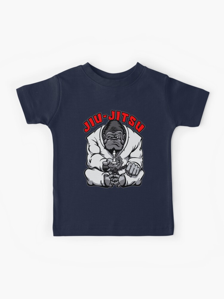 Brazilian Jiu Jitsu MMA BJJ Gorilla Grappling Chess King Kids T