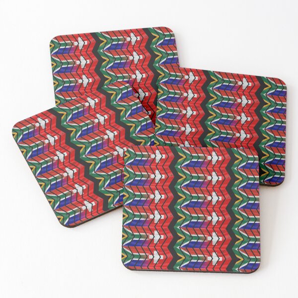 Item preview, South Africa Switzerland chevrons (DISTRESSED) designed and sold by SolidEarthArt.