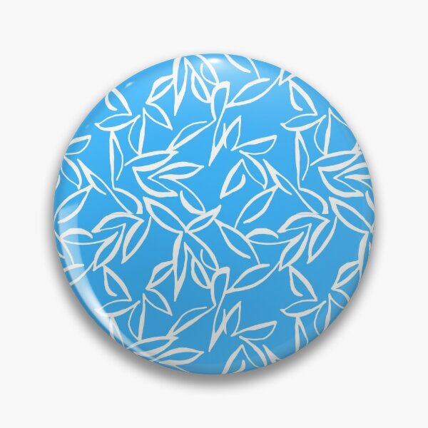 Item preview, White Leaves on Turquoise designed and sold by JazzPWall.
