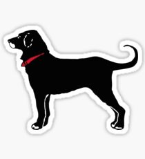Le chien noir Sticker
