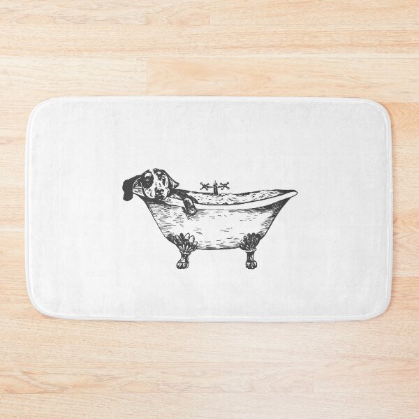 Item preview, Dachshund in the bathtub designed and sold by DerSenat.