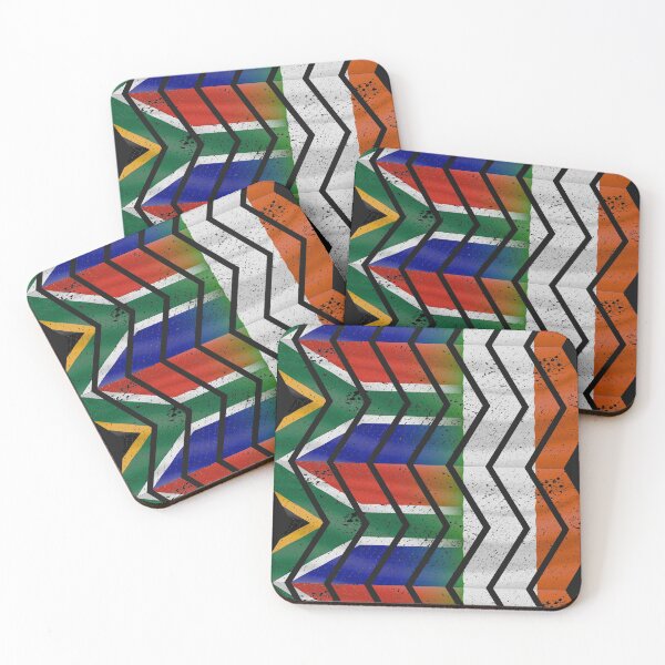 Item preview, South Africa Ireland chevrons (DISTRESSED) designed and sold by SolidEarthArt.