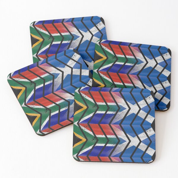 Item preview, South Africa Scotland chevrons (DISTRESSED) designed and sold by SolidEarthArt.
