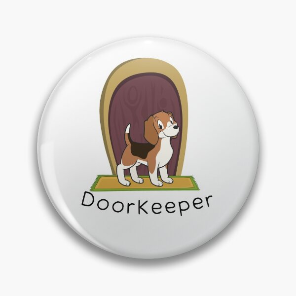 Item preview, Doorkeeper Brown Puppy On Yellow Mat designed and sold by kucingmaikan.