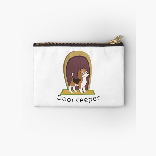 Item preview, Doorkeeper Brown Puppy On Yellow Mat designed and sold by kucingmaikan.