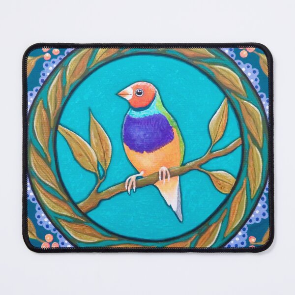 Item preview, Endangered Gouldian Finch Mandala designed and sold by Soozie Wray.