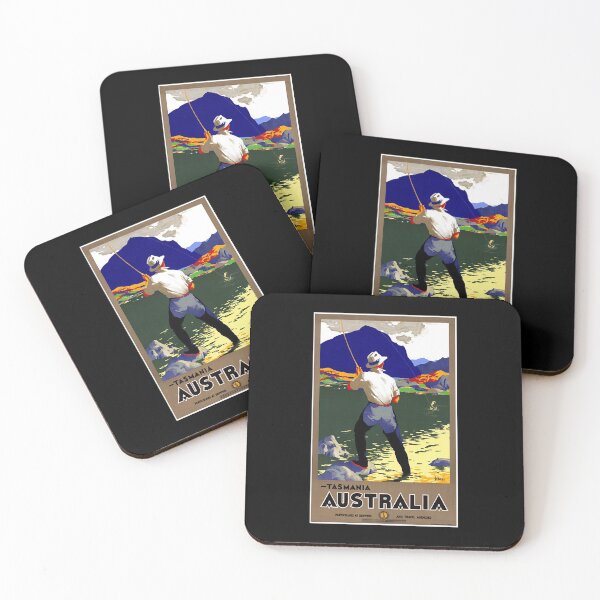 Item preview, Vintage Travel Poster  Tasmania Australia  designed and sold by Lazarz8.