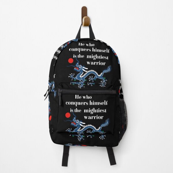 Item preview, Blue Dragon with Red Sun & Confucius Quote: "He Who Conquers Himself is the Mightiest Warrior" designed and sold by fowons.