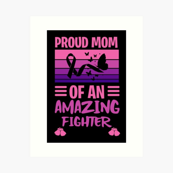 Item preview, Proud Mom Of An Amazing Fighter | Breast Cancer Warrioress  designed and sold by The-ItemShop.