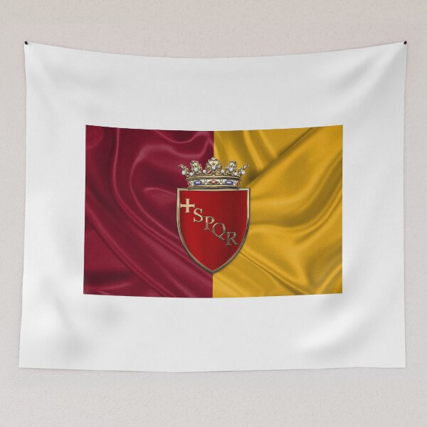 Item preview, Coat of arms of Rome over Flag of Rome designed and sold by Serge Averbukh Art Studio.