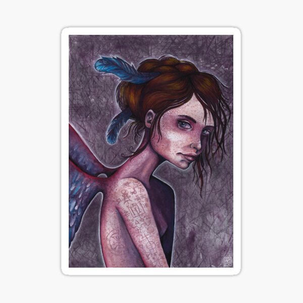 She Flies Sticker