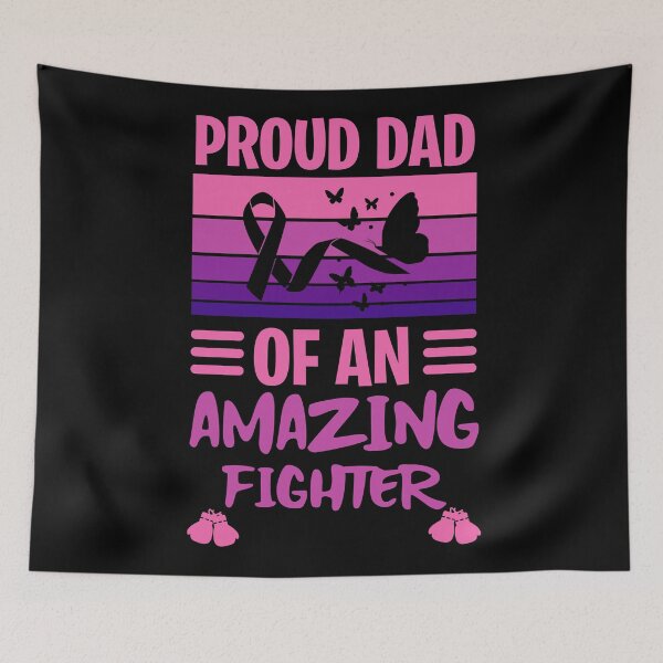 Item preview, Proud Dad Of An Amazing Fighter | Breast Cancer Warrioress  designed and sold by The-ItemShop.