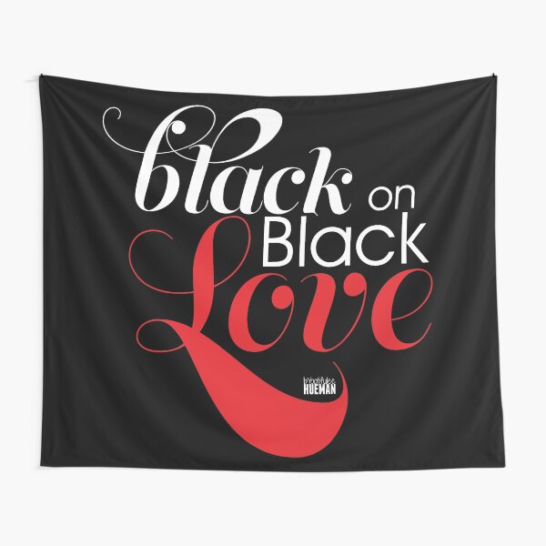 Black on Black Love Tapestry