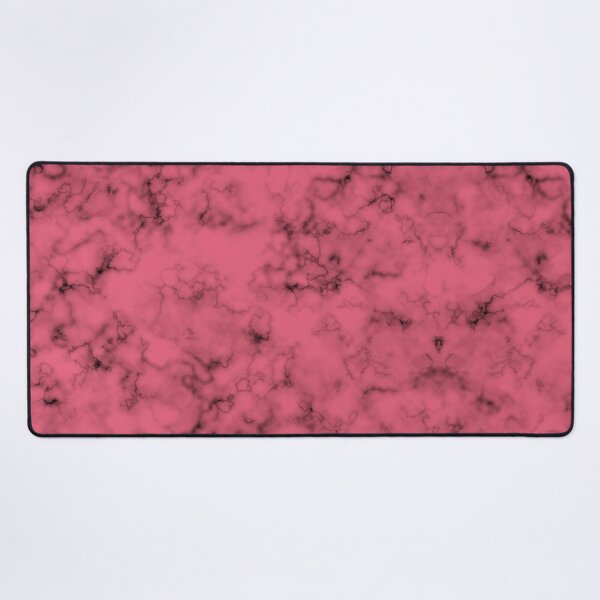 Pink And Black Smoke Marble Texture Desk Mat