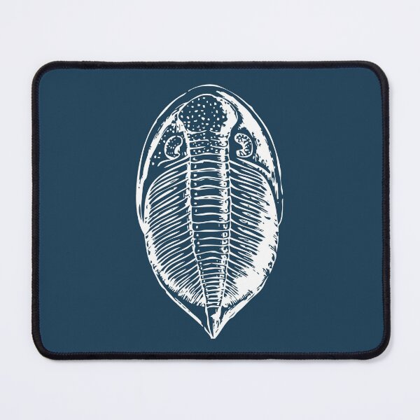 Trilobite (white) fossil prehistoric marine arthropod Mouse Pad