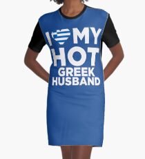 Ich liebe meinen heißen griechischen Ehemann T-Shirt Kleid