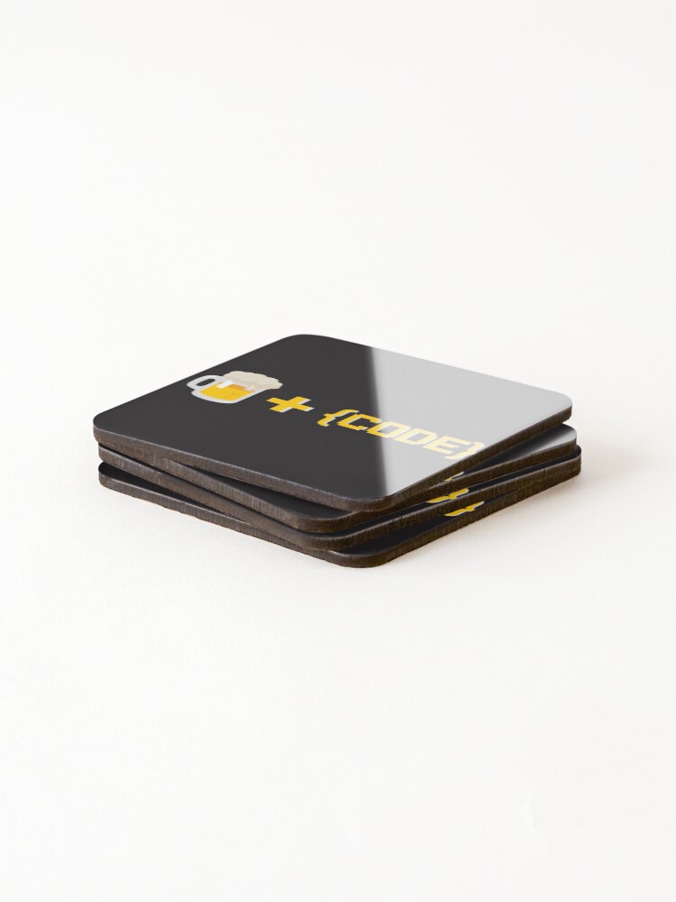 Thumbnail 4 of 5, Coasters (Set of 4), Beer+Code designed and sold by WebBest.