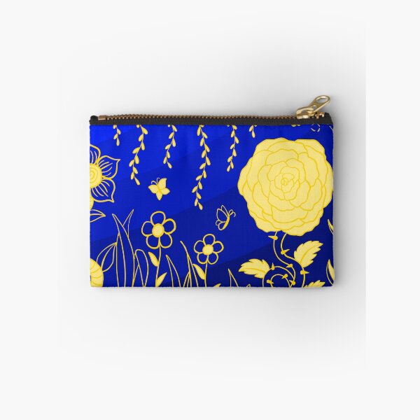 Item preview, Blue Gold Garden Pattern designed and sold by FeatherDragon.