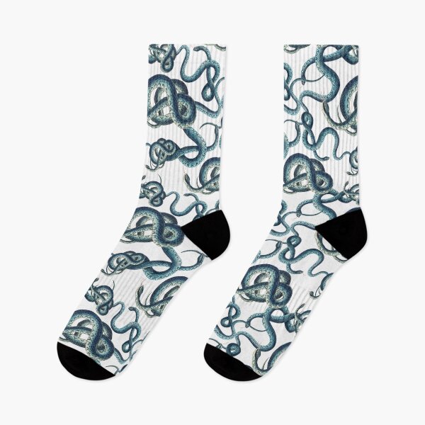 Item preview, Winding blue snakes - Vintage style snake pattern on white designed and sold by yennyz.