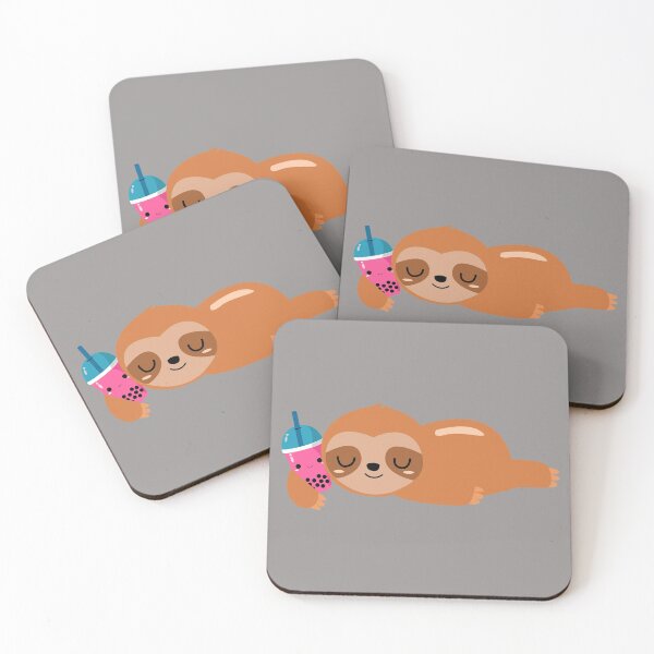 Item preview, Funny Sleepy Sloth Hugging Bubble Tea designed and sold by DAFIN.