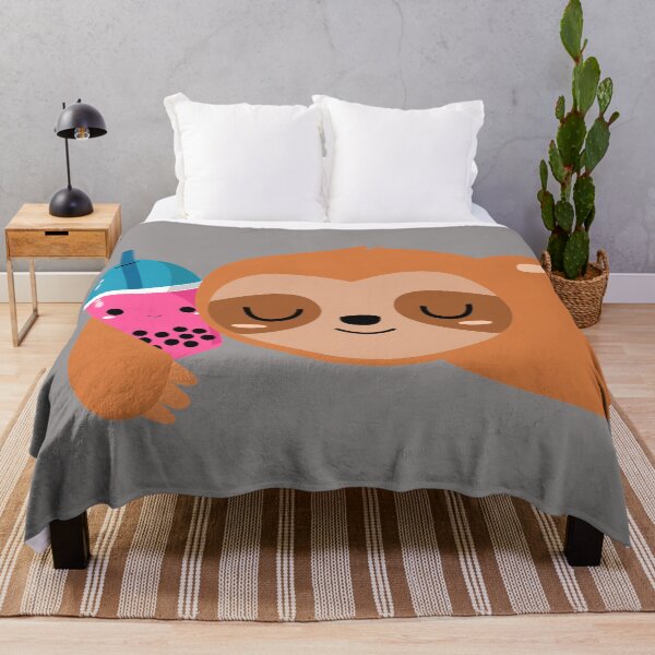 Item preview, Funny Sleepy Sloth Hugging Bubble Tea designed and sold by DAFIN.