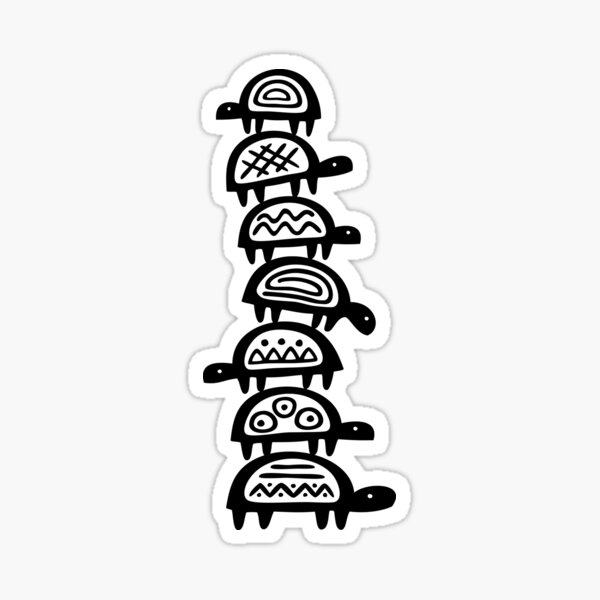 It's turtles all the way down Sticker