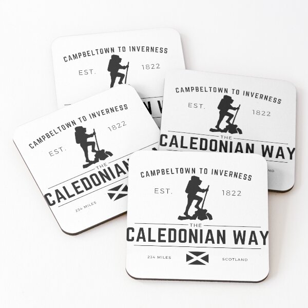 Item preview, Caledonian way - Canal - Long Distance Walking Route - NCN Route 78 - Black designed and sold by WildBerryArt.