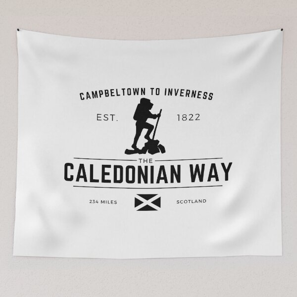 Item preview, Caledonian way - Canal - Long Distance Walking Route - NCN Route 78 - Black designed and sold by WildBerryArt.
