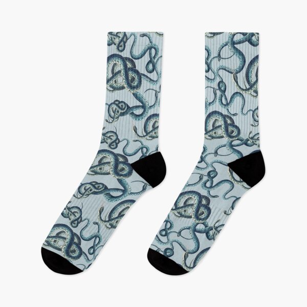 Item preview, Winding blue snakes - Vintage style snake pattern on light blue designed and sold by yennyz.