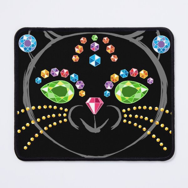 Item preview, A precious cat. Gemstone drawing designed and sold by fairytaleprints.
