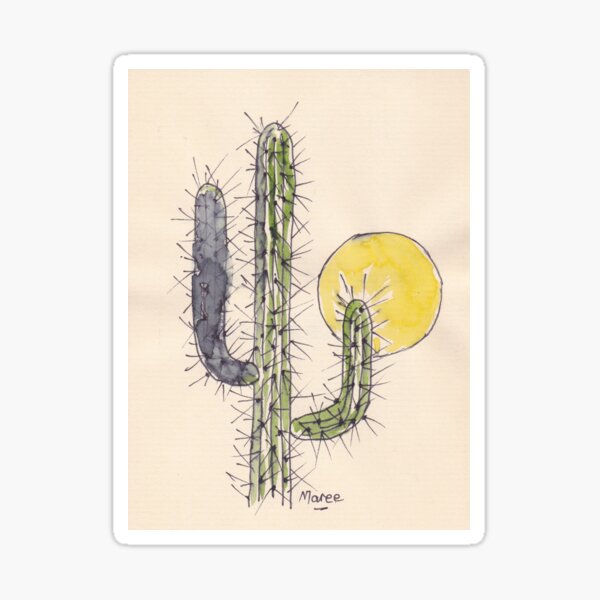 Cactus sunset Sticker