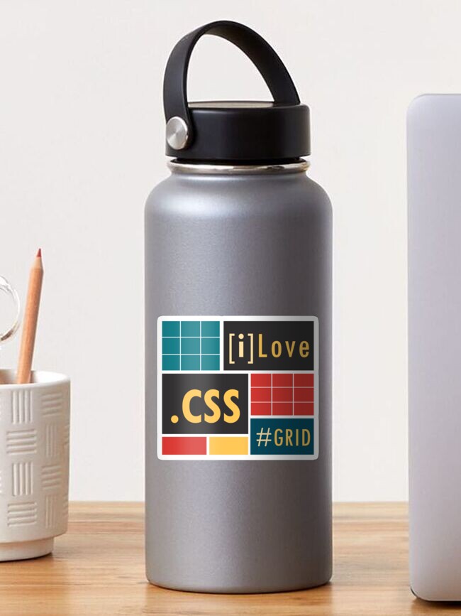 Thumbnail 1 of 3, Sticker, I Love CSS designed and sold by poeticdustbin.