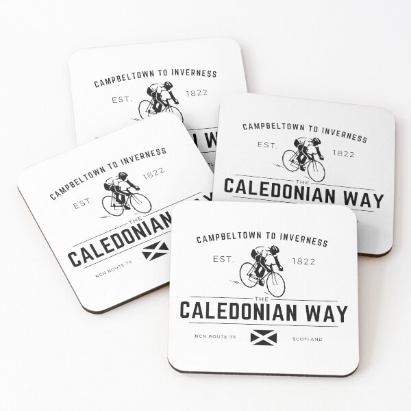 Item preview, Caledonian way - Canal - Long Distance Cycle Route - NCN Route 78 - Black designed and sold by WildBerryArt.