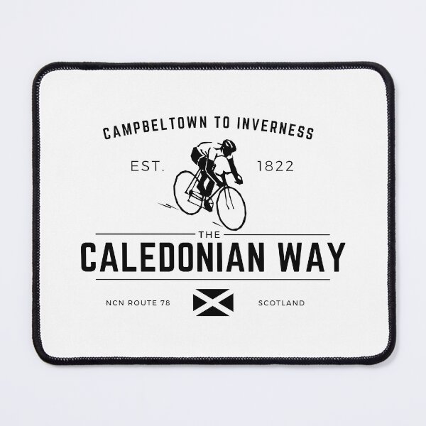 Item preview, Caledonian way - Canal - Long Distance Cycle Route - NCN Route 78 - Black designed and sold by WildBerryArt.