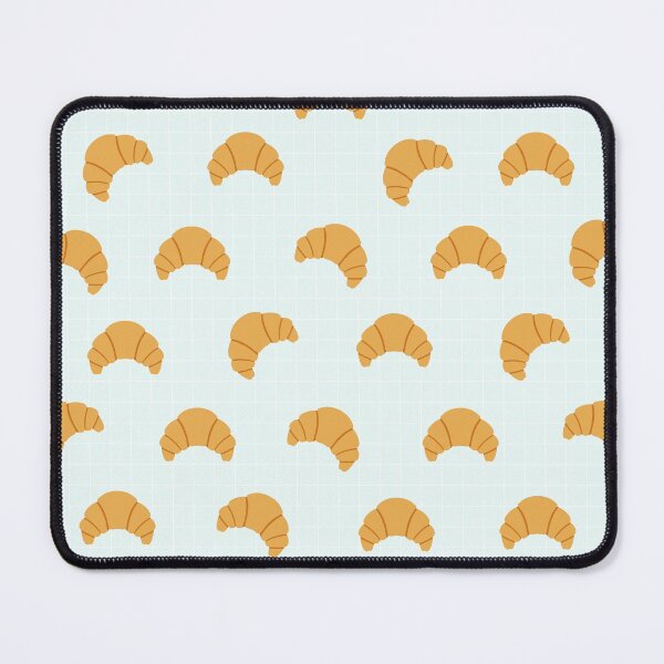 Item preview, Cute Croissant Print on Blue Background designed and sold by kapotka.