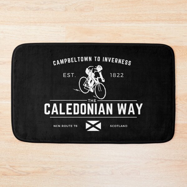 Item preview, Caledonian way - Canal - Long Distance Cycle Route - NCN Route 78 - Black designed and sold by WildBerryArt.