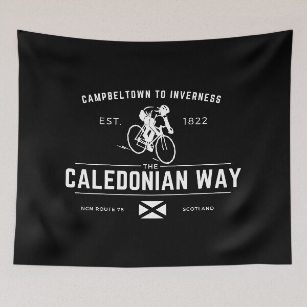 Item preview, Caledonian way - Canal - Long Distance Cycle Route - NCN Route 78 - Black designed and sold by WildBerryArt.
