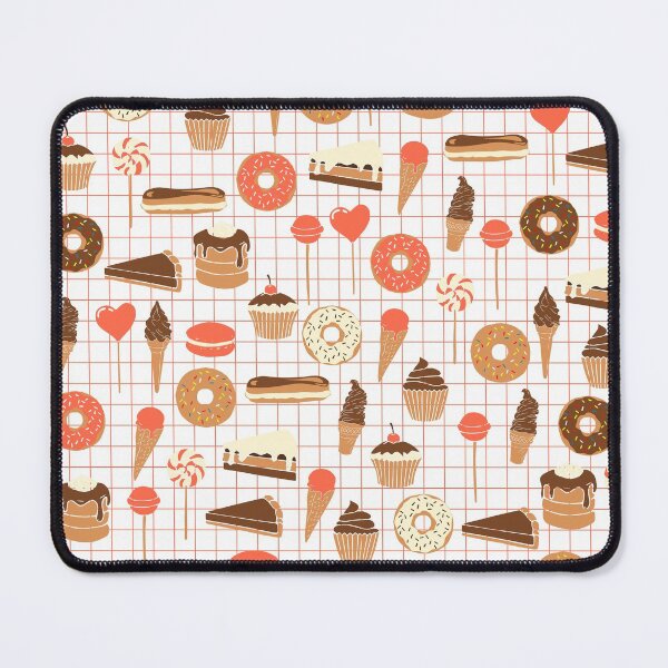 Item preview, Cute Sweets, Pies, Cakes, Donuts, Eclairs and Pancakes in red and brown designed and sold by kapotka.