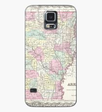 Vintage Map of Arkansas (1855) Case/Skin for Samsung Galaxy